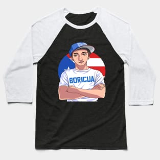 Boricua Puerto Rican Strong Pride Puerto Rico Flag Baseball T-Shirt